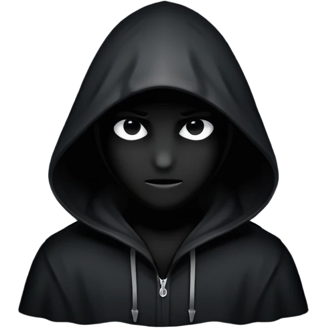 Hooded silhouette emoji