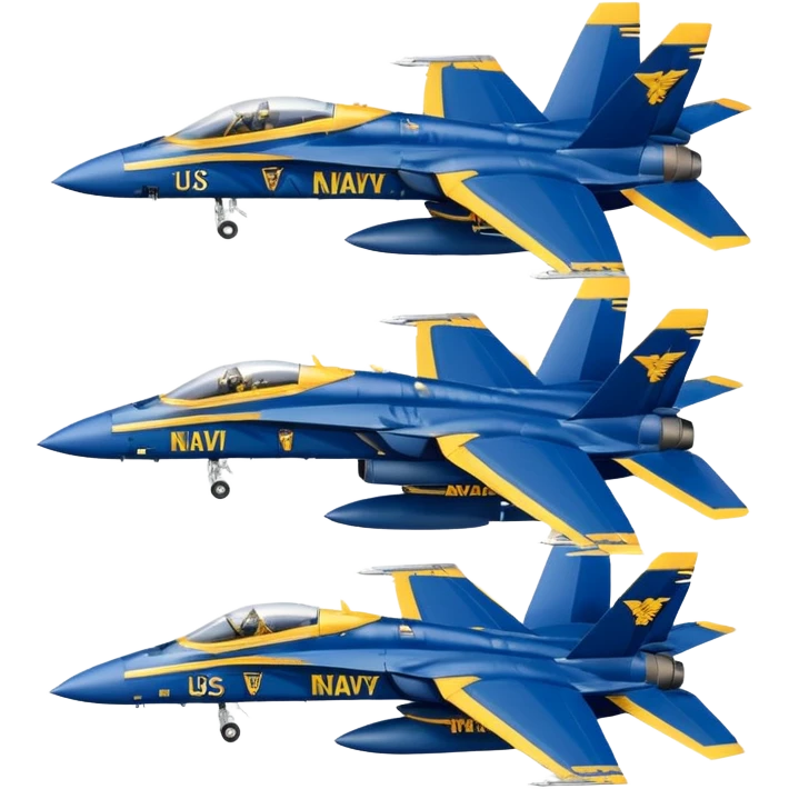 four US Navy Blue Angels f/a-18s performing diamond formation flight maneuver emoji