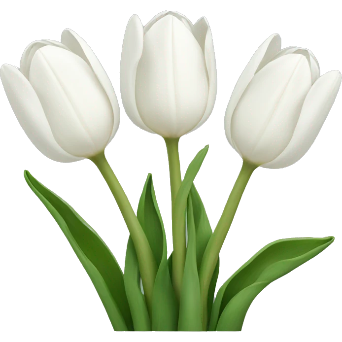 White tulips emoji