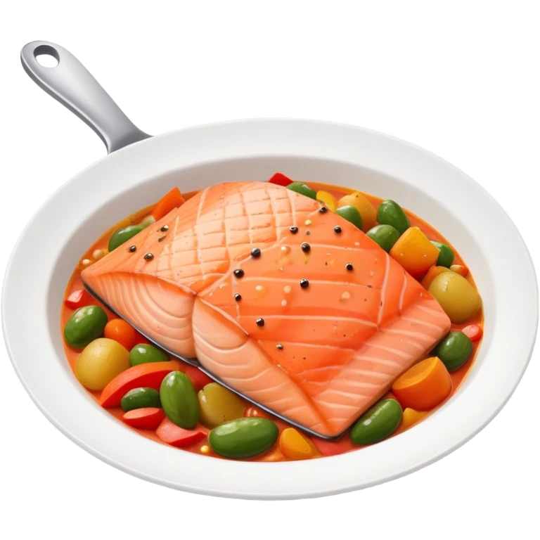 Salmon and ratatouille  emoji