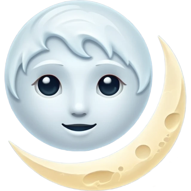 Sparkle White Moon  emoji