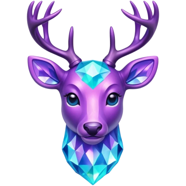glitter purple and cian pokemon crystal deer emoji