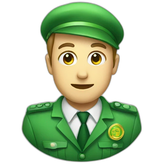 green badge emoji