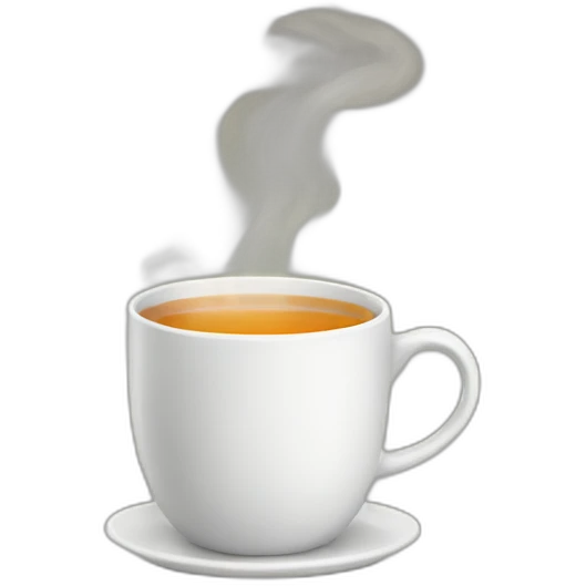 mug of tea with steam emoji