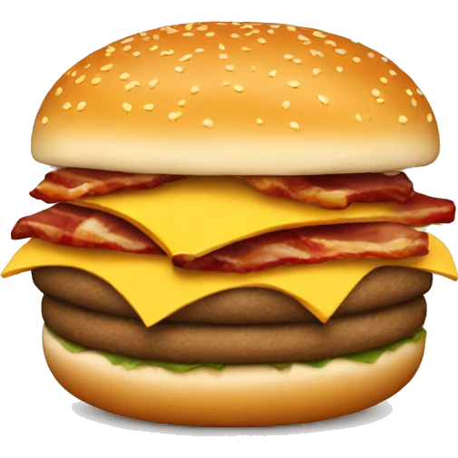 Bacon cheese burger  emoji