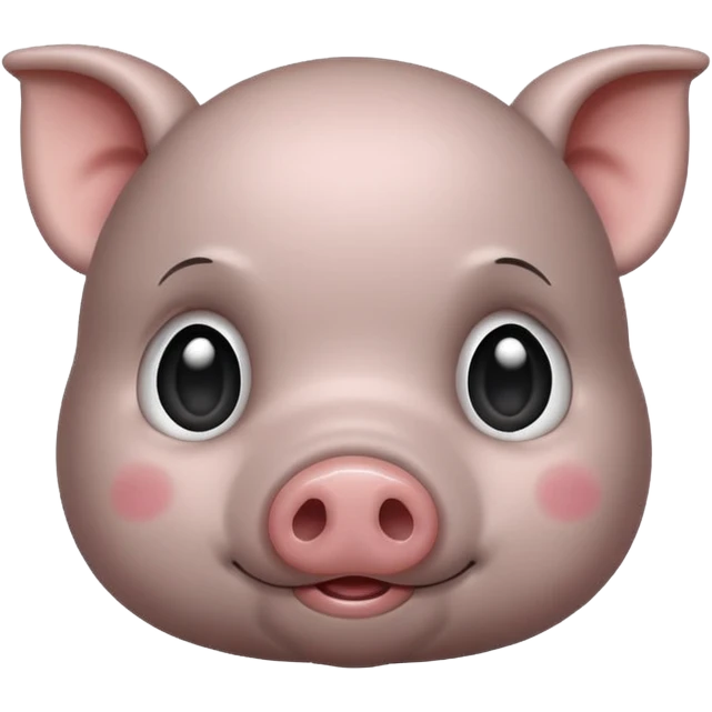 baby pig gray colored  emoji