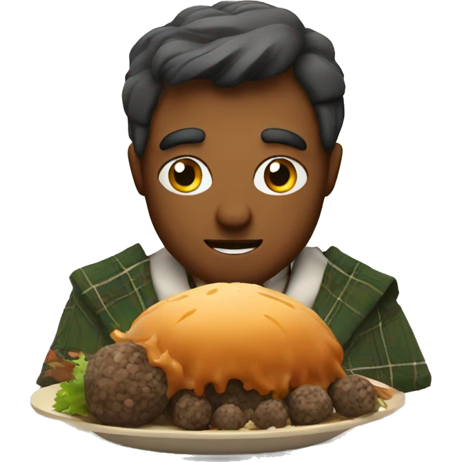scotsman eating a haggis emoji
