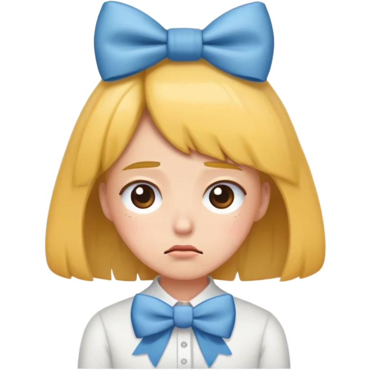 Tired with ￼ bow emoji