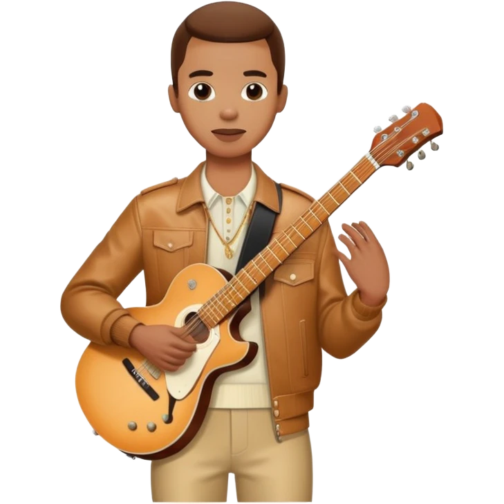 Steve Lacy with guitar and stylish outfit emoji