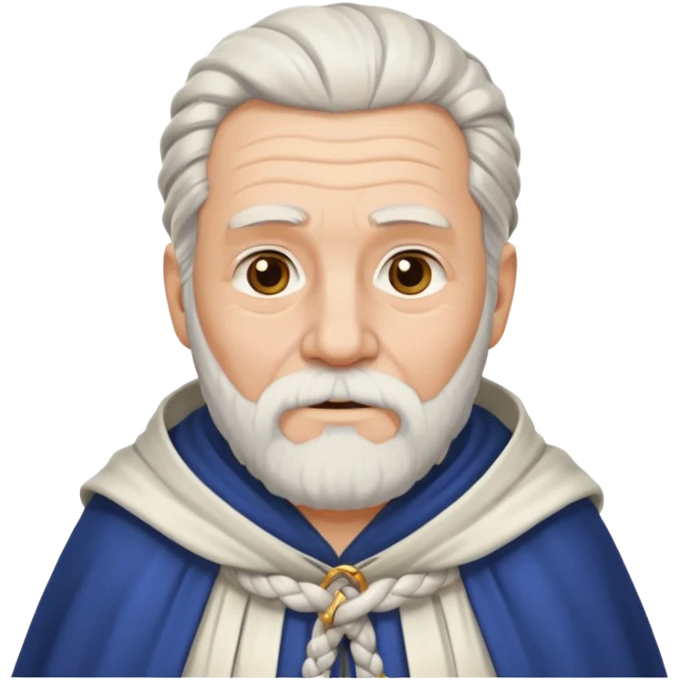 old man with braided , beard and white cloak emoji