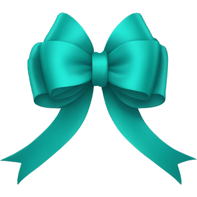 Teal bow emoji