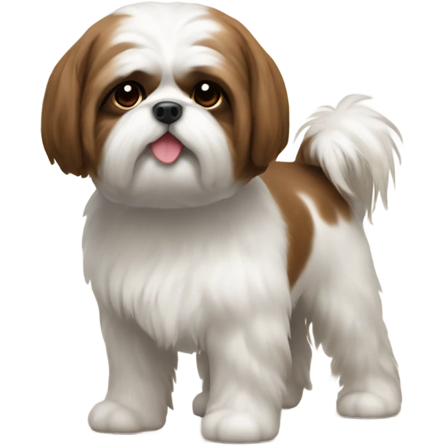 Shih-tsu, marron, pouce levé  emoji