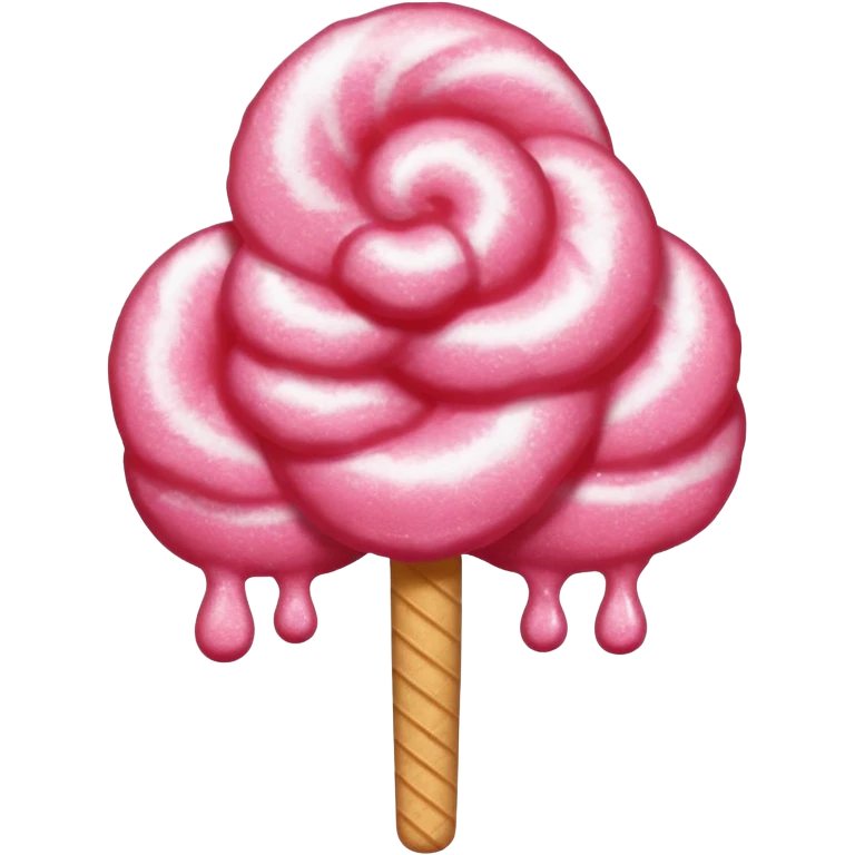 red glitter cotton candy emoji
