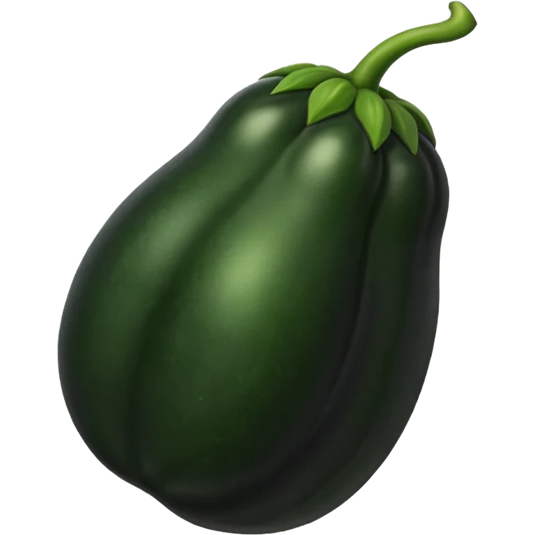Pepino todo preto,com nenhum verde emoji