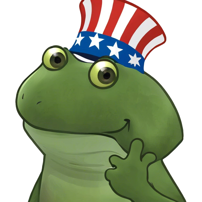 wearing uncle sam hat emoji