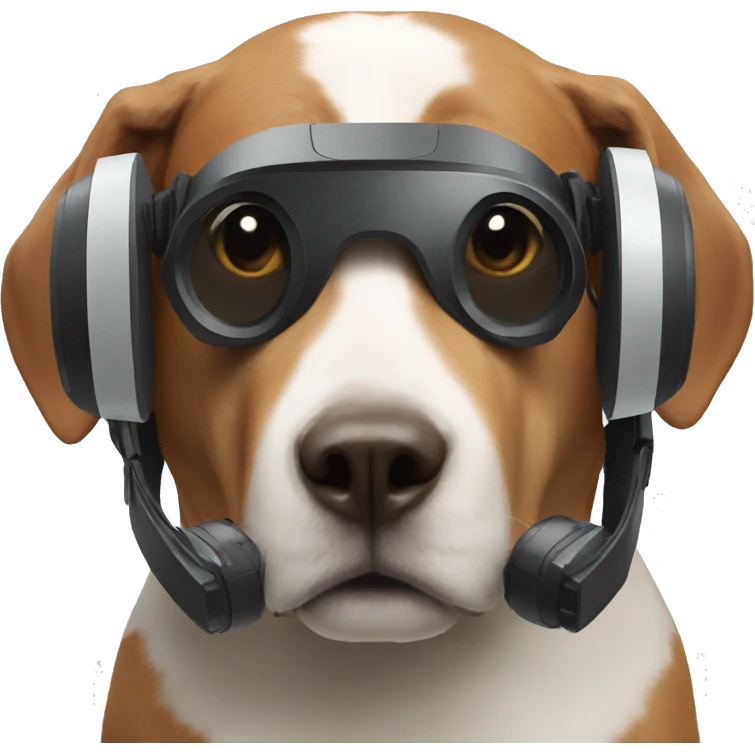 VR headset on animal emoji