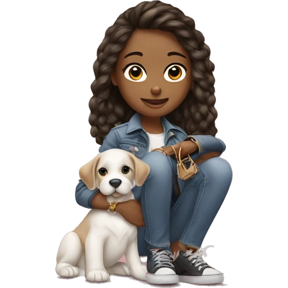 girl holding porsche keys a birkin and a puppy emoji
