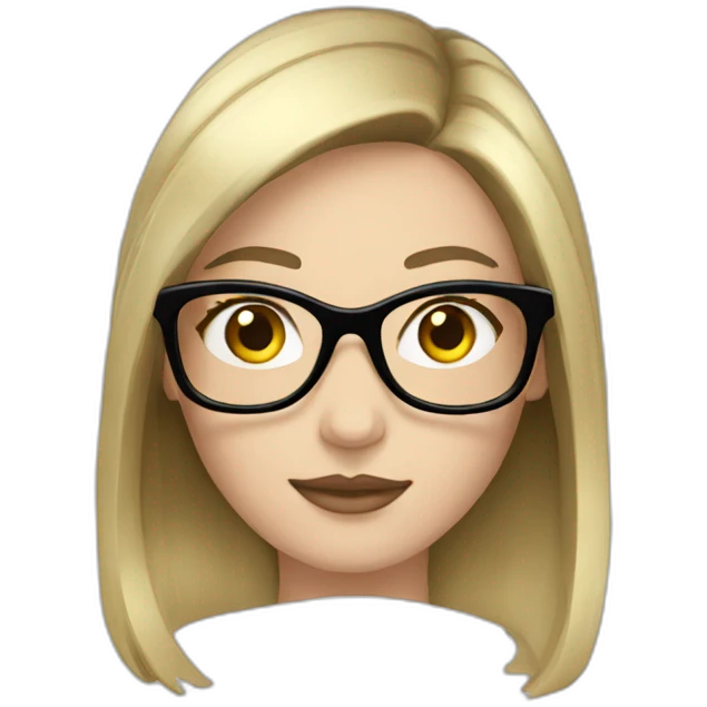 white-girl-with-black-hair-and-gold-glasses emoji