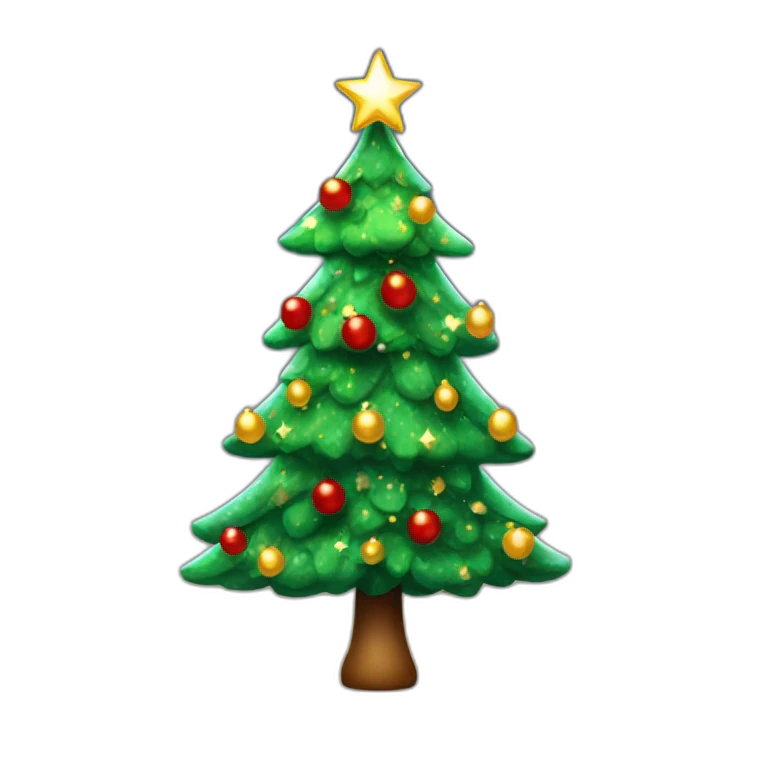 Sapin de Noël scintillant emoji