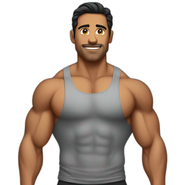 bodybuilder latino men emoji