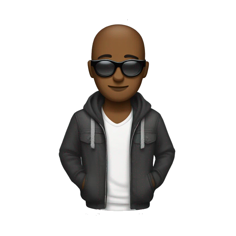 Bazileño con gafas y con ropa ninja emoji