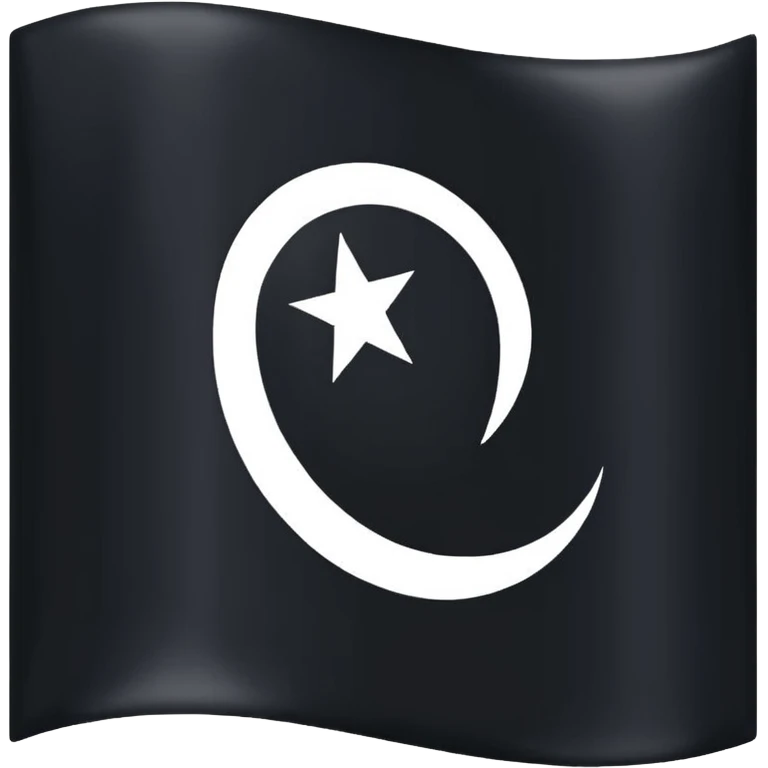 Black flag shahada in middle emoji