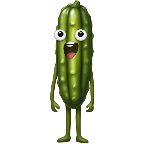 Pickle with legs emoji