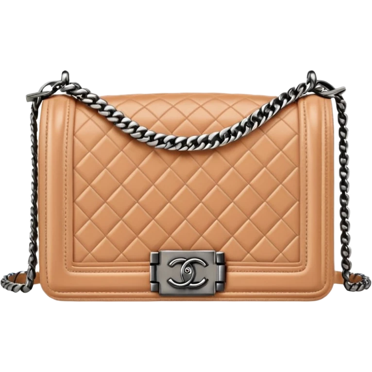 chanel le boy flesh color bag emoji