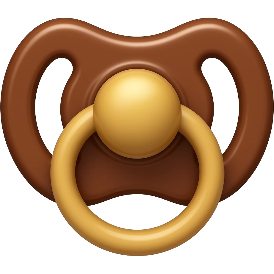 Chocolate pacifier emoji