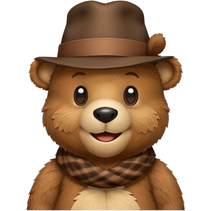 Freddy bear with hat emoji