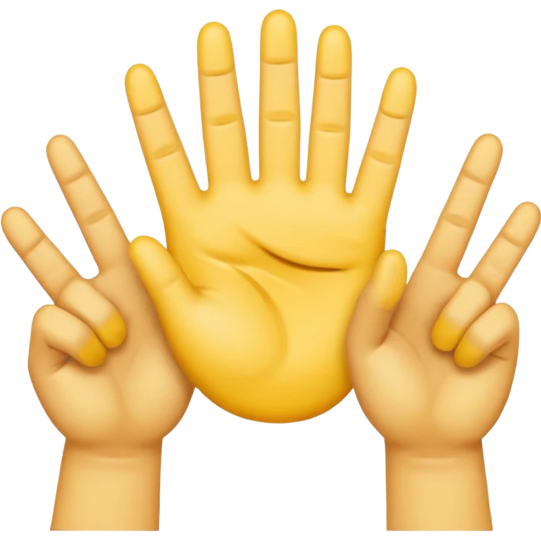 😊this emoji with two middle fingers on each side emoji