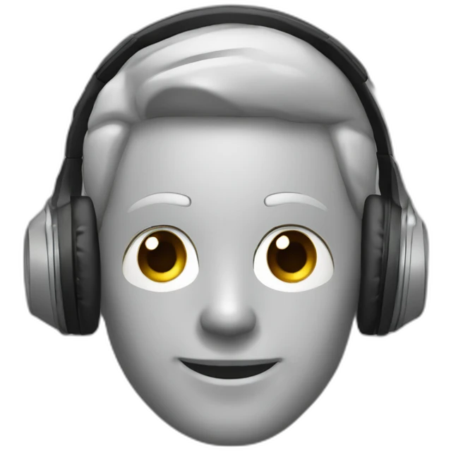 homem com headphone e dinheiro emoji