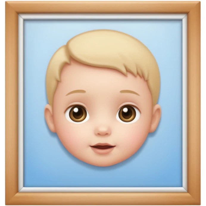 baby face inside a photo frame emoji