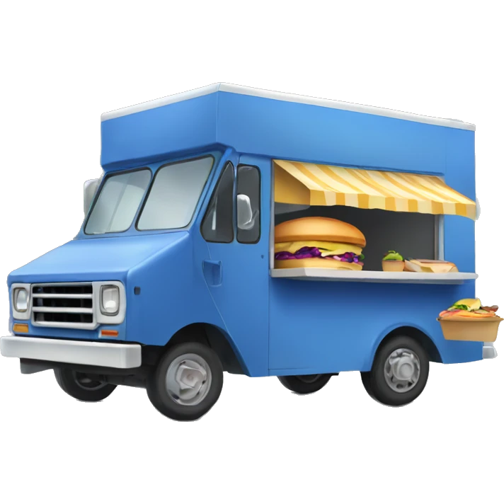 Food truck selling blueberries sandwiches  emoji