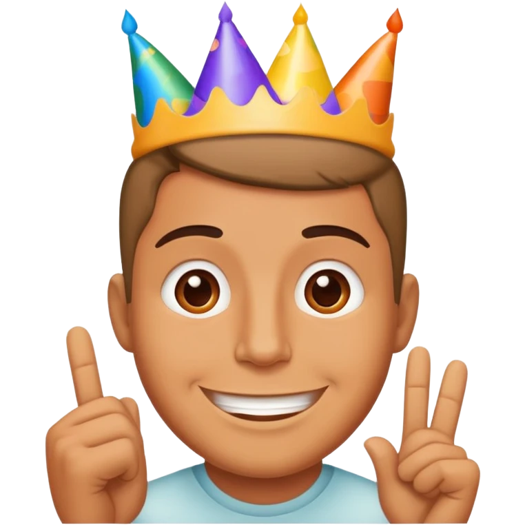 Man saying happy birthday  emoji