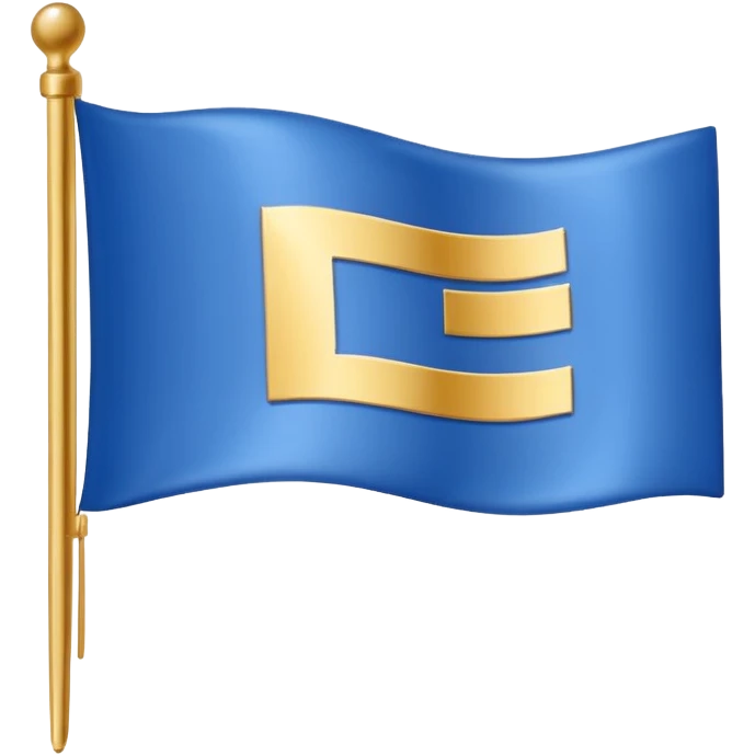 Make a golden and blue colour of flag and add a T letter in middle , makes like a country flag and made shiby emoji