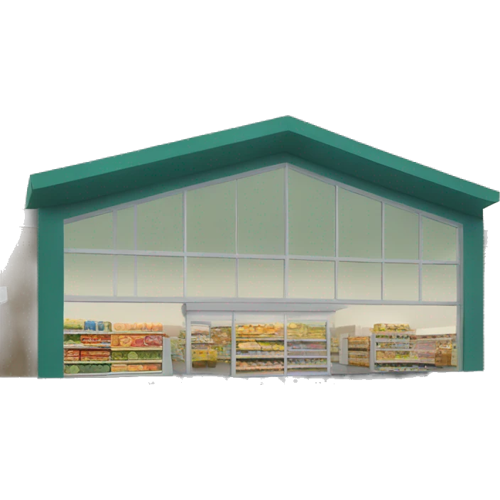 supermarket exterior structure emoji