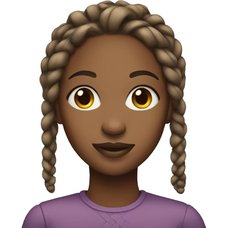 black woman with braids emoji