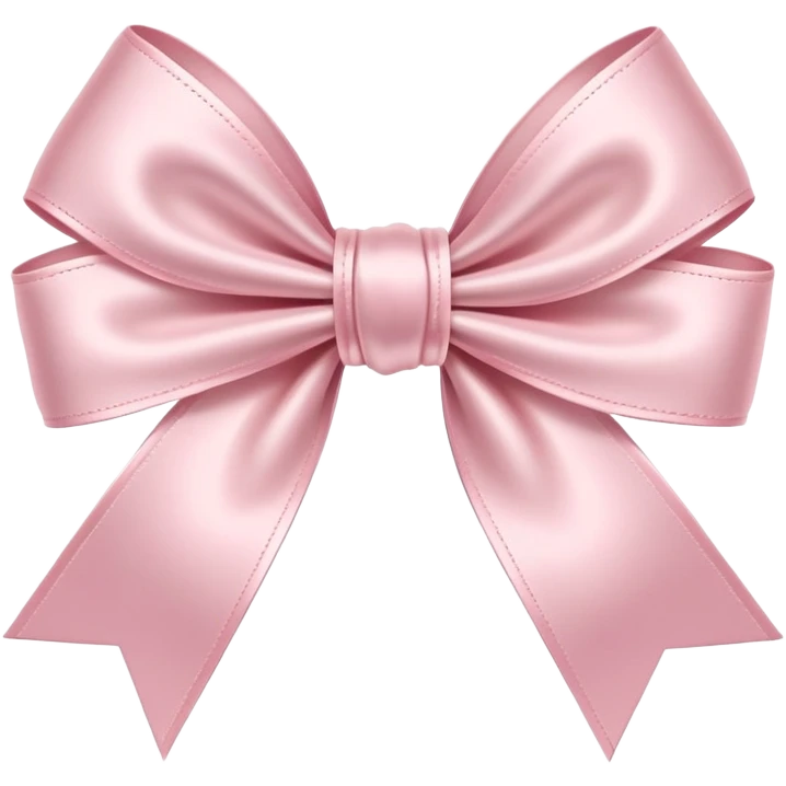 light pink ribbon bow emoji