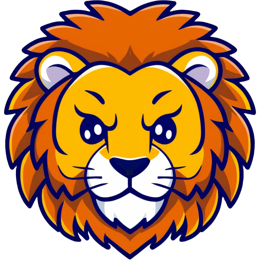 fierce lion face emoji