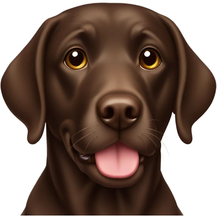 Chocolate Labrador retriever  emoji