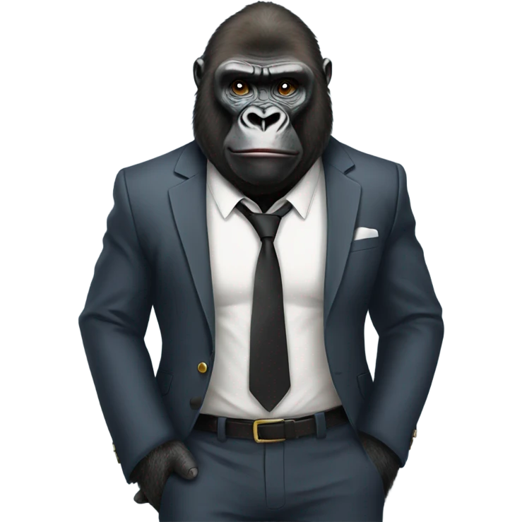 Gorilla wearing a suit emoji