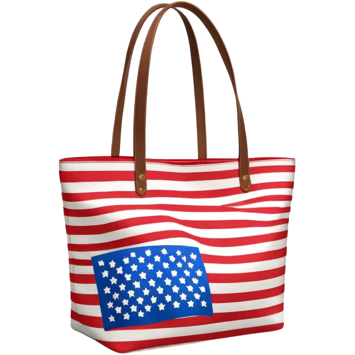 American flag tote bag emoji