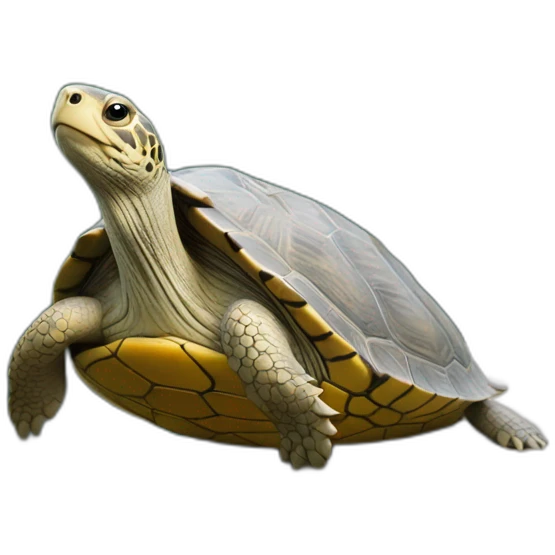 Une tortue sur une loutre emoji