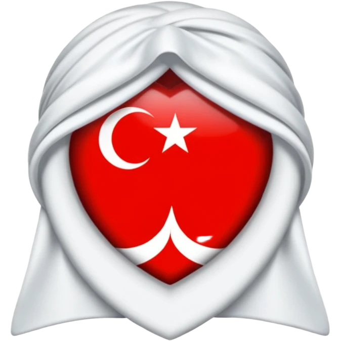 Arka planı turkuaz olan normal bir Türk Bayrağı  emoji