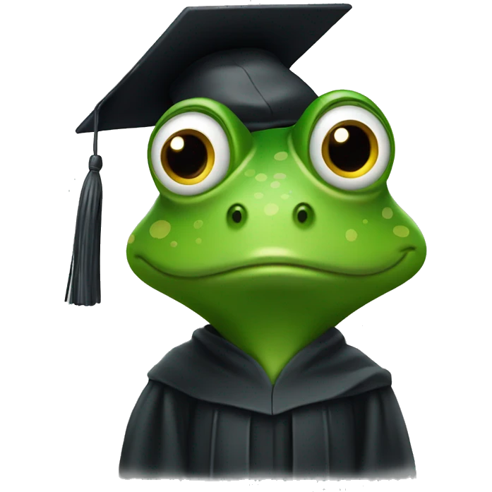 graduate frog emoji