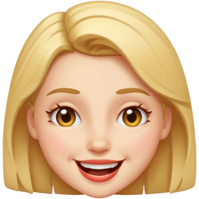 A girl winking  emoji