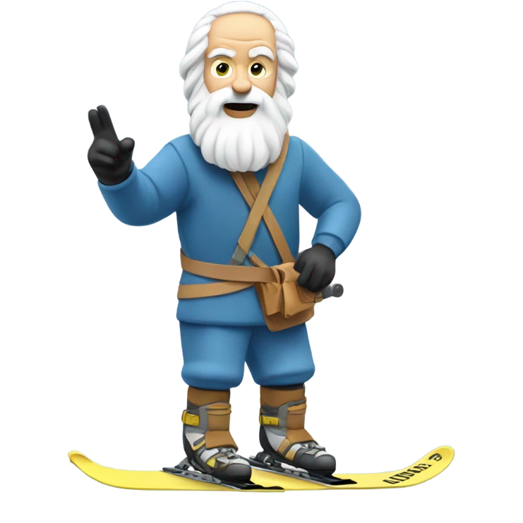 Socrates On Mountain Skis emoji