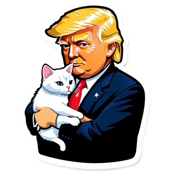 Trump with cat emoji