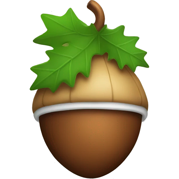 Christmas acorn emoji
